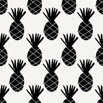 Seamless Pineapples Pattern Stock Illustration