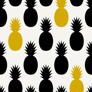 Seamless Pineapples Pattern Stock-Illustration