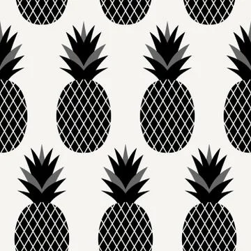 Seamless Pineapples Pattern Illustrazione stock