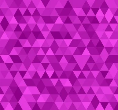 Seamless pink abstract pattern. Geometric purple print composed of triangles and Stock Illustration