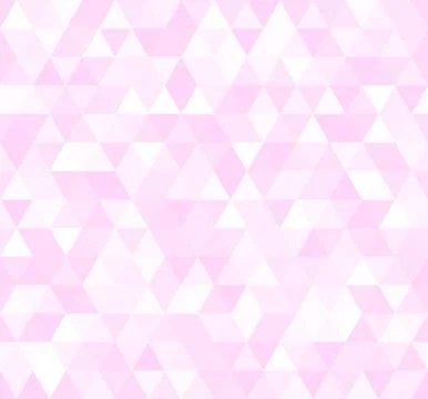 Seamless pink abstract pattern. Geometric print composed of triangles and pol Stock Illustration