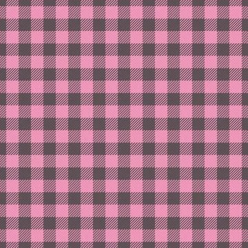Seamless pink and dark grey gingham pattern featuring a classic plaid checker イラスト素材