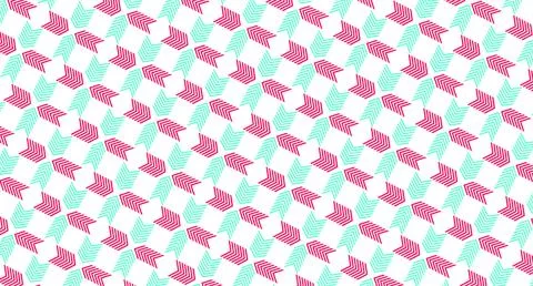 Seamless Pink And Mint Chevron Arrow Pattern Geometric Background For Moder.. 스톡 일러스트