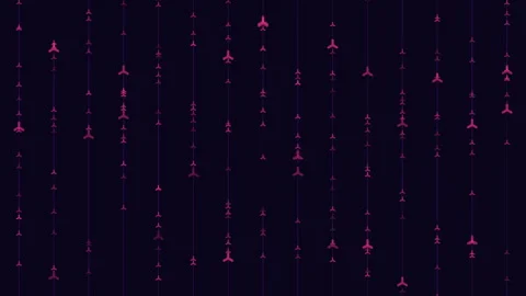 Seamless pink arrow pattern on black background Vídeos de archivo 249428331