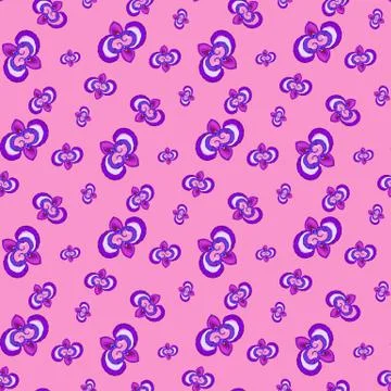 Seamless pink childish pattern, vector illustration. 스톡 일러스트