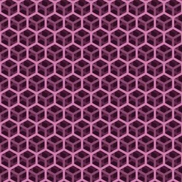 Seamless Pink Cube Pattern 스톡 일러스트
