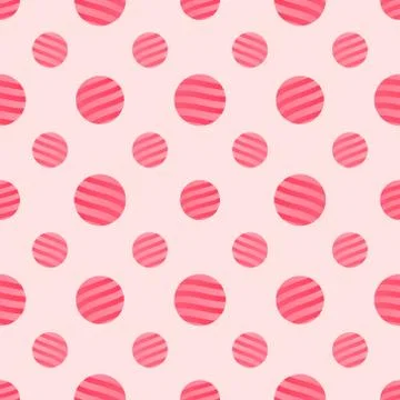 Seamless pink dots background pattern Illustrazione stock