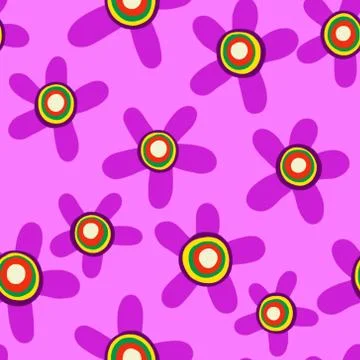 Seamless Pink Flower Pattern Stock-Illustration