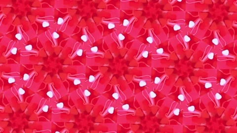 Seamless pink geometric pattern loop transition. Abstract flowing shapes Stock Footage 340003606