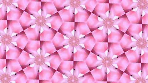 Seamless pink geometric pattern loop transition Stock Footage 340003655