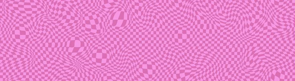 Seamless pink grid pattern, cute minimal vector background Illustrazione stock