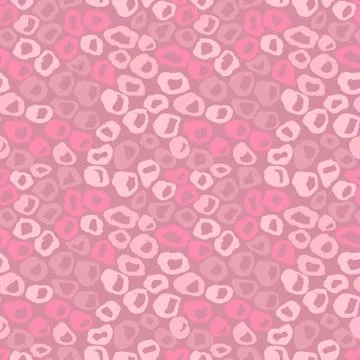 Seamless pink grunge round elements pattern. Dry brush grunge texture. Vector Stock Illustration