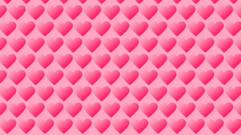 Seamless Pink Heart Pattern Background Loop for Valentines Day and Romantic.. Stock Footage 339128688