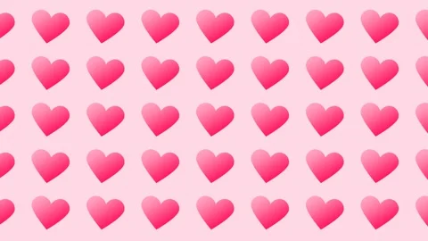 Seamless Pink Heart Pattern Loop for Romantic Backgrounds and Valentines Day. 스톡 동영상 339127843
