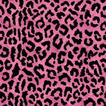 Seamless pink leopard skin pattern. Glamorous leopard skin print Stock Illustration