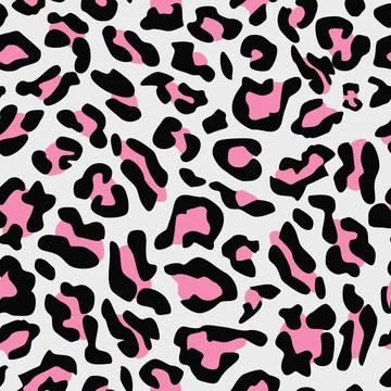 Seamless pink leopard texture pattern. Stock Illustration