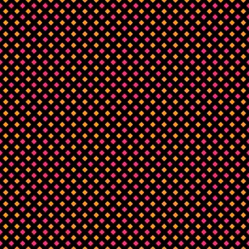 Seamless pink orange boxes pattern on black base Stock Illustration