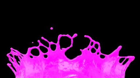 Seamless pink paint splash in slow motion, alpha included (FULL HD) Video stock 39504146