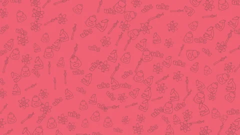 Seamless pink party doodle pattern with birthday icons and playful outlines Vidéo 333052811
