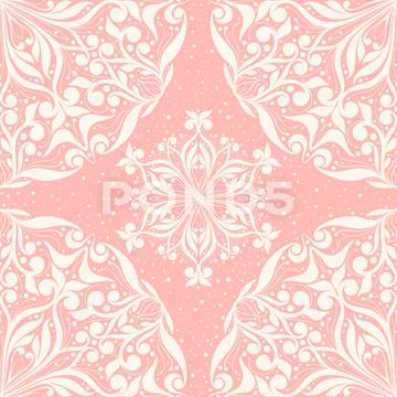 Seamless pink pattern with circles Illustrazione stock