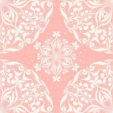 Seamless pink pattern with circles Stock Illustration