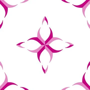Seamless pink pattern tile over white background. Can be used for wallpaper,  Stock Illustration