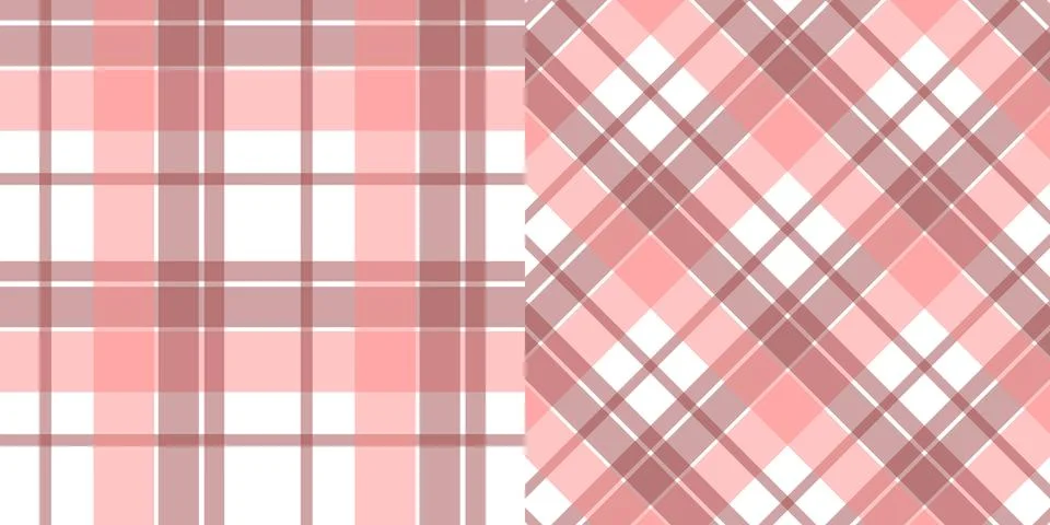 Seamless pink plaid patterns for textile design Stock Illustration