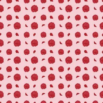 Seamless Pink Rose Pattern EPS Vector Illustrazione stock