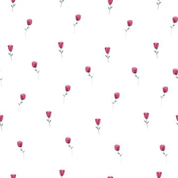 Seamless pink roses pattern background , greeting card Stock Illustration