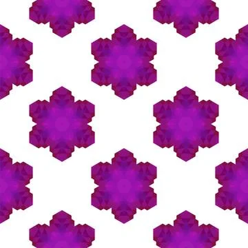 Seamless Pink Snowflake Pattern Seamless Pink Snowflake Pattern. Geometric... Stock Photos