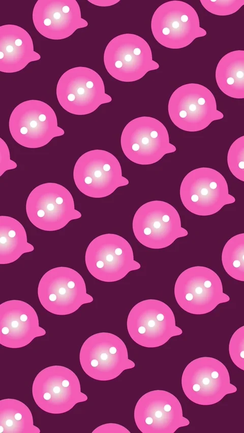 Seamless pink speech bubble pattern in a tile background animation. Vertical Stock Footage 326779042