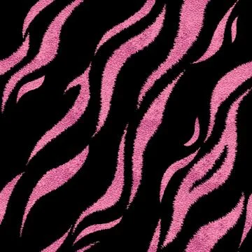 Seamless pink tiger skin pattern. Glamorous tiger skin print Illustrazione stock