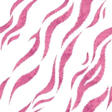 Seamless pink tiger skin pattern. Glamorous tiger skin print Illustrazione stock