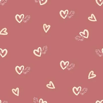 Seamless pink valentine day pattern background with glitter heart  , valentin Stock Illustration