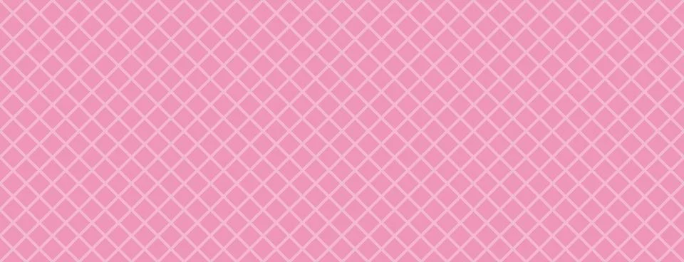 Seamless pink wafer waffle pattern. Sweet strawberry ice cream cone texture. Stock Illustration