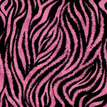 Seamless pink zebra skin pattern. Glamorous zebra skin print Illustrazione stock