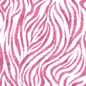 Seamless pink zebra skin pattern. Glamorous zebra skin print Stock-Illustration