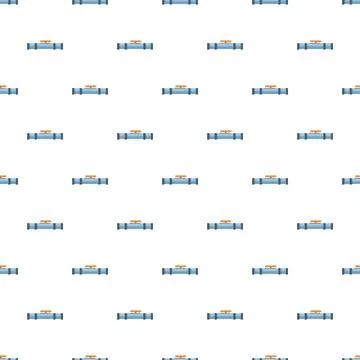 Seamless pipe pattern with valve plumbing background Stock Illustration