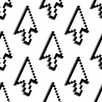 Seamless pixel arrow pattern イラスト素材