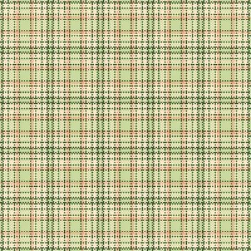 This seamless pixel art plaid pattern features earthy green and salmon tone.. Stock Illustration