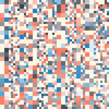 Seamless pixel pattern in pastel colors Stock Illustration