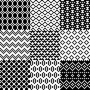 Seamless pixel patterns set Stock Illustration