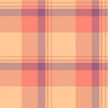 Seamless pixelated plaid pattern. A versatile texture with warm pastel colors Illustrazione stock