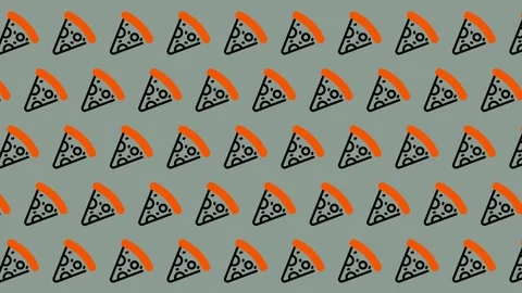 Seamless Pizza Slice Pattern Background. Stock Footage 325391507