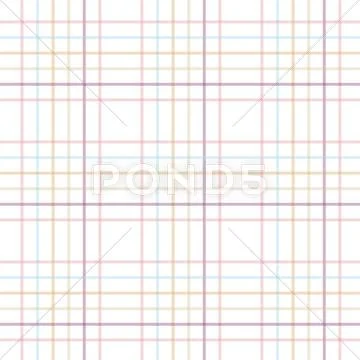 Seamless Plaid Fabric Pattern, Graphic Illustration Stock Illustration