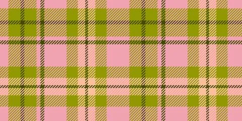 Seamless plaid fabric texture featuring a classic checkered pattern in shad.. Stock Illustration