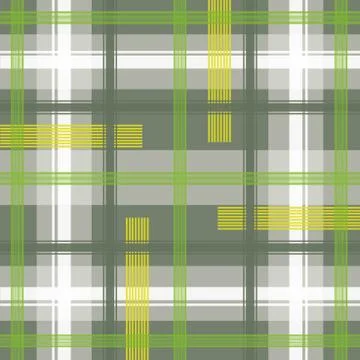Seamless plaid line pattern mix green Stock Illustration