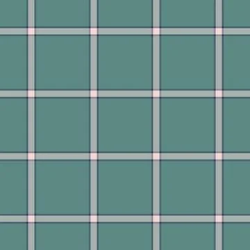 Seamless plaid pattern with a calming aesthetic. Green background with grid.. Illustrazione stock