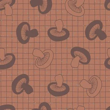 Seamless plaid pattern with Color of the year Mocha Mousse background Stock Illustration