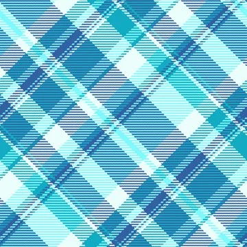 Seamless plaid pattern with cool blues and turquoise. Ideal for textile desig イラスト素材